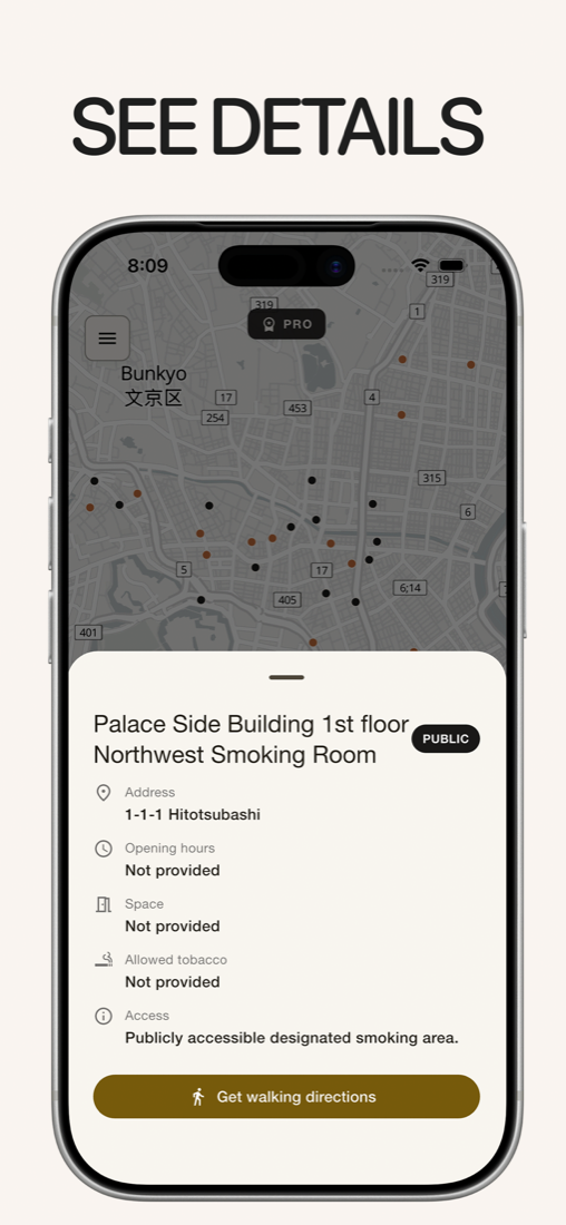 Smoky spot details screen